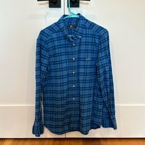Vineyard Vines Men’s Plaid Flannel Holiday Winter Button Down Shirt Size Medium